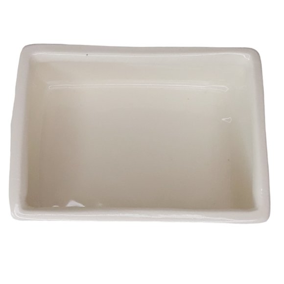 Floral Trinket Box Vintage Ceramic McNees Mold Jewelry Box White Yellow Flower - Picture 5 of 8